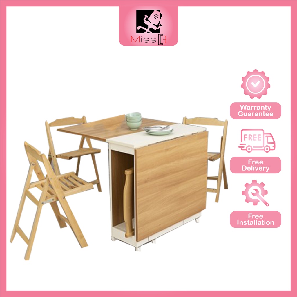 Miss3 Smart Foldable Dining Table Set of chairs/stools Free Delivery