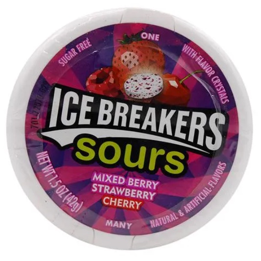 Icebreaker Sours Sugar Free 42g x 8tins | Shopee Singapore