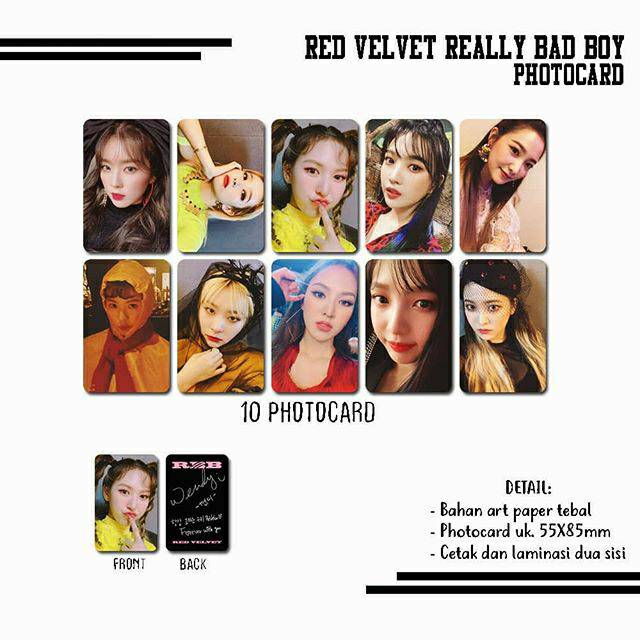 Red Velvet Photocard Really Bad Boy Shopee Singapore