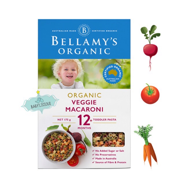 bellamy's organic vegie macaroni