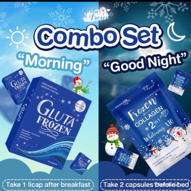 Shop Malaysia Combo Set Gluta Frozen Frozen Collagen Whitening Skin Beauty Supplement Shopee Singapore