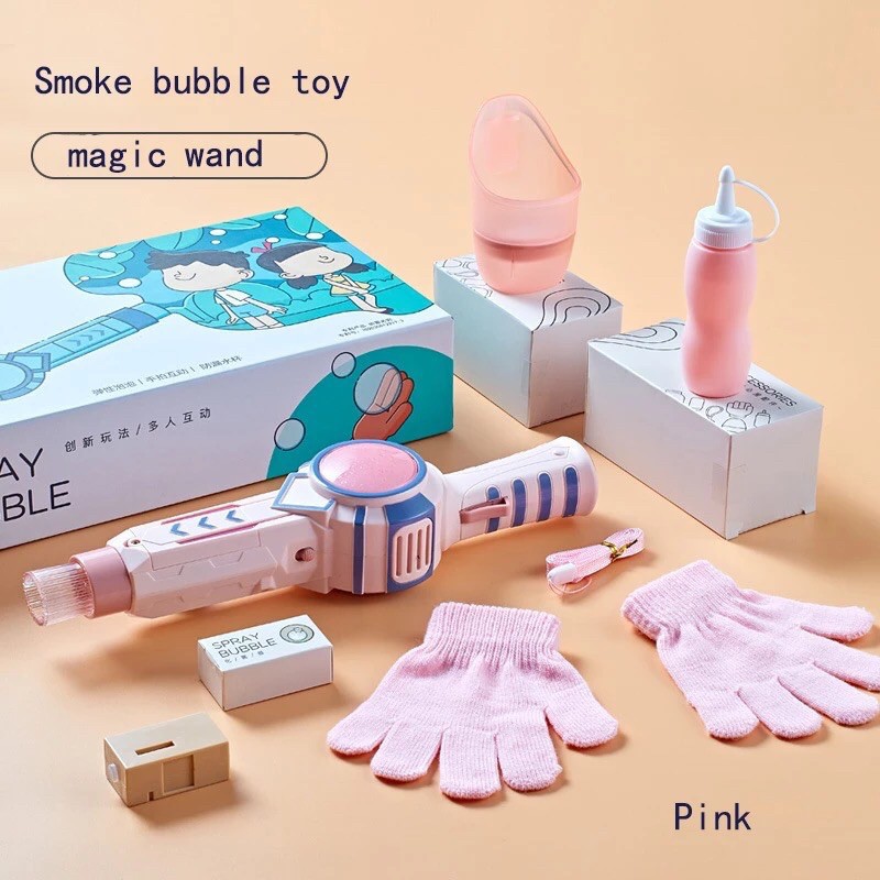 Kids Auto Smoke Magic Bubble Maker Wand 