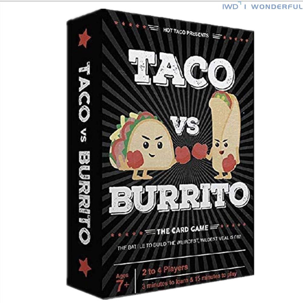 IWD Funny Card Game Taco VS Burrito Food Fight Game Children Party Leisure Game | Shopee Singapore