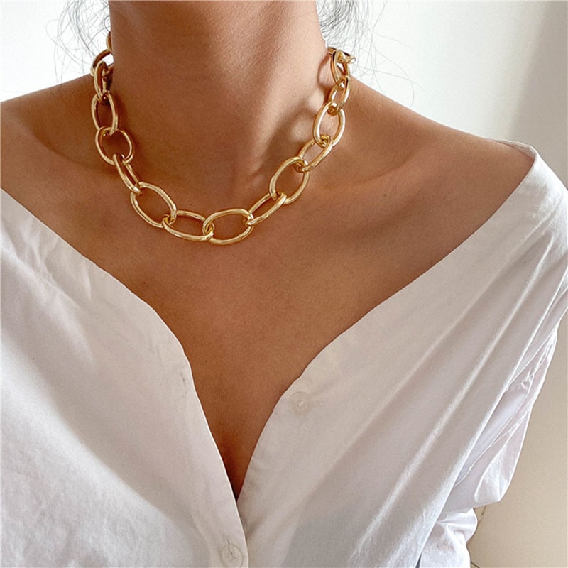 Comma Statement Necklace gold-colored Jewelry Chains Statement Necklaces 