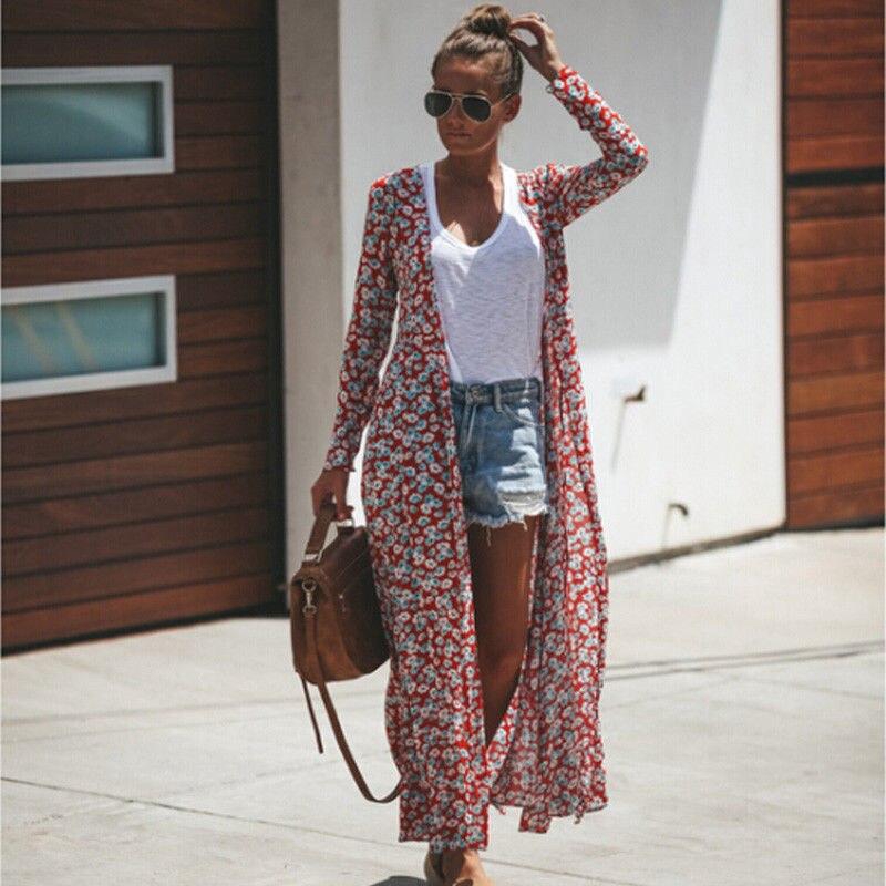 floral maxi cardigan