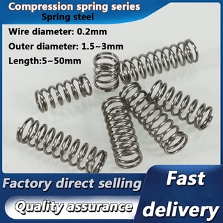 10pcs 304 stainless steel compression spring Wire Diameter 0.2mm OD 1.5~4mm 