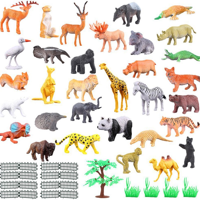 Soft Plastic Zoo Simulation Toy For Children Dinosaur Animal Model Set Tiger Lion Toy Shopee Singapore