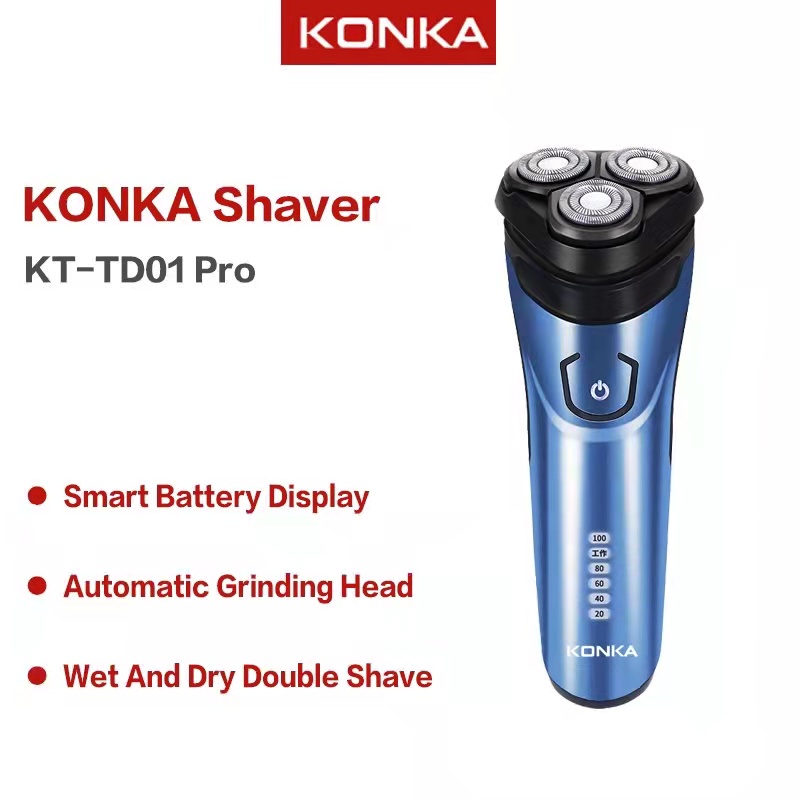 KONKA 3D Electric Shaver Razor For Men Waterproof USB Rechargeable ...