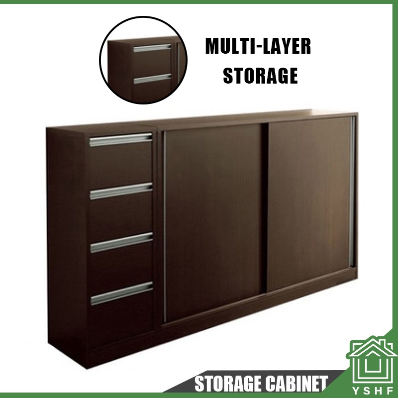 YSHF Storage cupboard Kitchen Sliding Multifunctional Cupboard