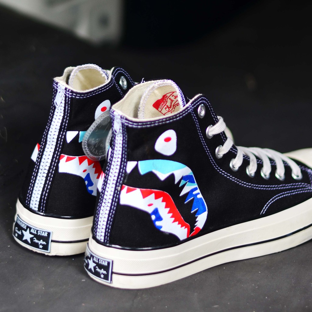 converse bape shark