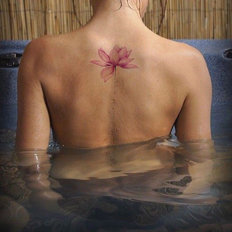Lotus Flower Temporary Tattoos Stickers Body Art 3D Lotus Tatoo Waterproof  | Shopee Singapore