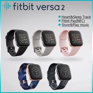 Fitbit Versa 2 Smart Watch Fitness Heart Rate Tracker Waterproof Smartwatch fitness activity tracker band [Free Screen Protector]