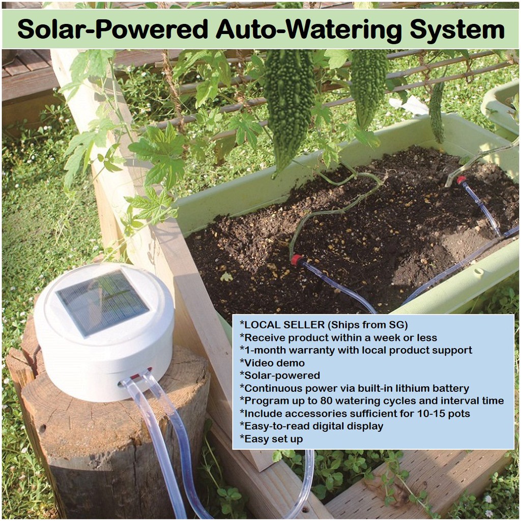 Garden Self Watering System / SOLAR POWER / Programmable / Automatic - How To Water Plants When Away For 3 Months