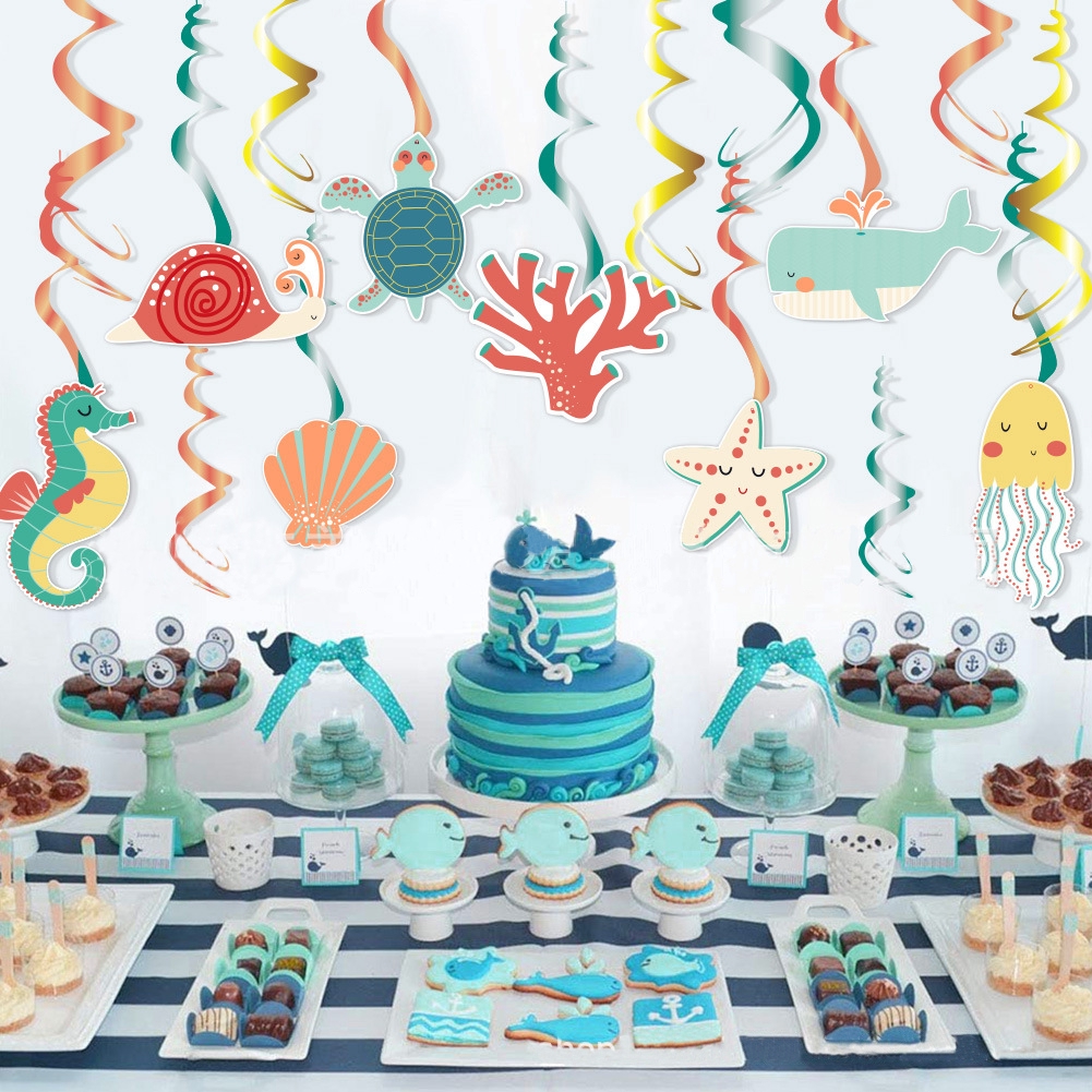 Sea Themed Decorations / 50 Pcs Shark Attack Foil And Latex Balloons For Kids Ocean Under The Sea Theme Birthday Party Supplies And Decorations Walmart Com Walmart Com : Beach christmas decorations & ideas inspired by sea, sand & shells.