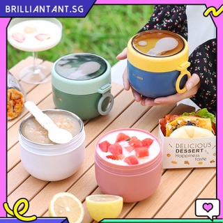 600ml Thermal Lunch Box Soup Container Insulated Bento Box Stainless Steel Inner Tank Is Detachable Microwave Heating bri