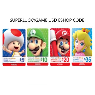Nintendo ESHOP USA USD CODE 5/10/20/35 physical code