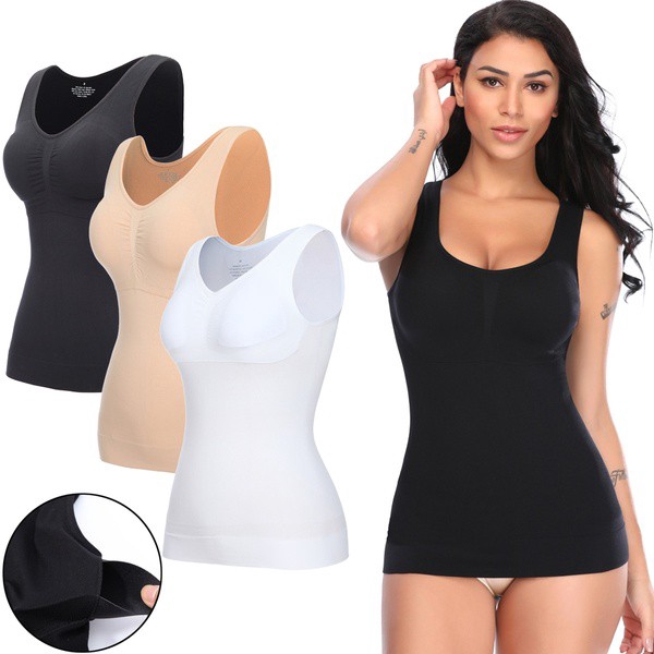 Tank Tops with Built in Padded Bra Cami 