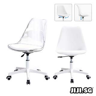 (JIJI.SG) Taffeta Office Chair - (FREE ASSEMBLED) Office Chair / Transparent / Height Adjustable / Study