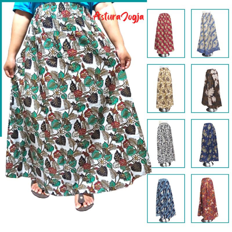 Jogja batik Long Skirt klok jumbo Umbrella model | Shopee Singapore