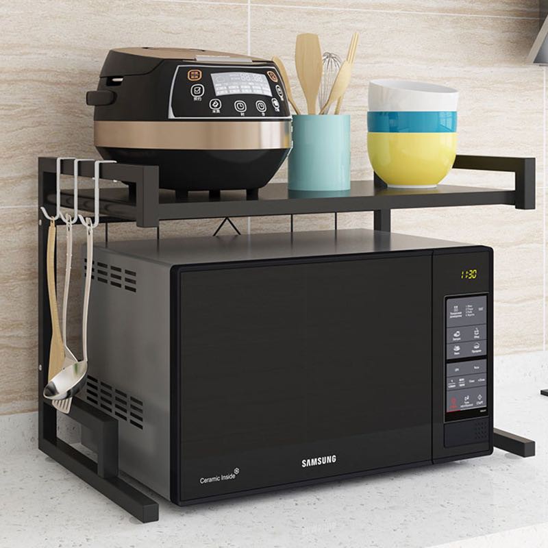 Doublelayer retractable microwave oven rack Shopee Singapore