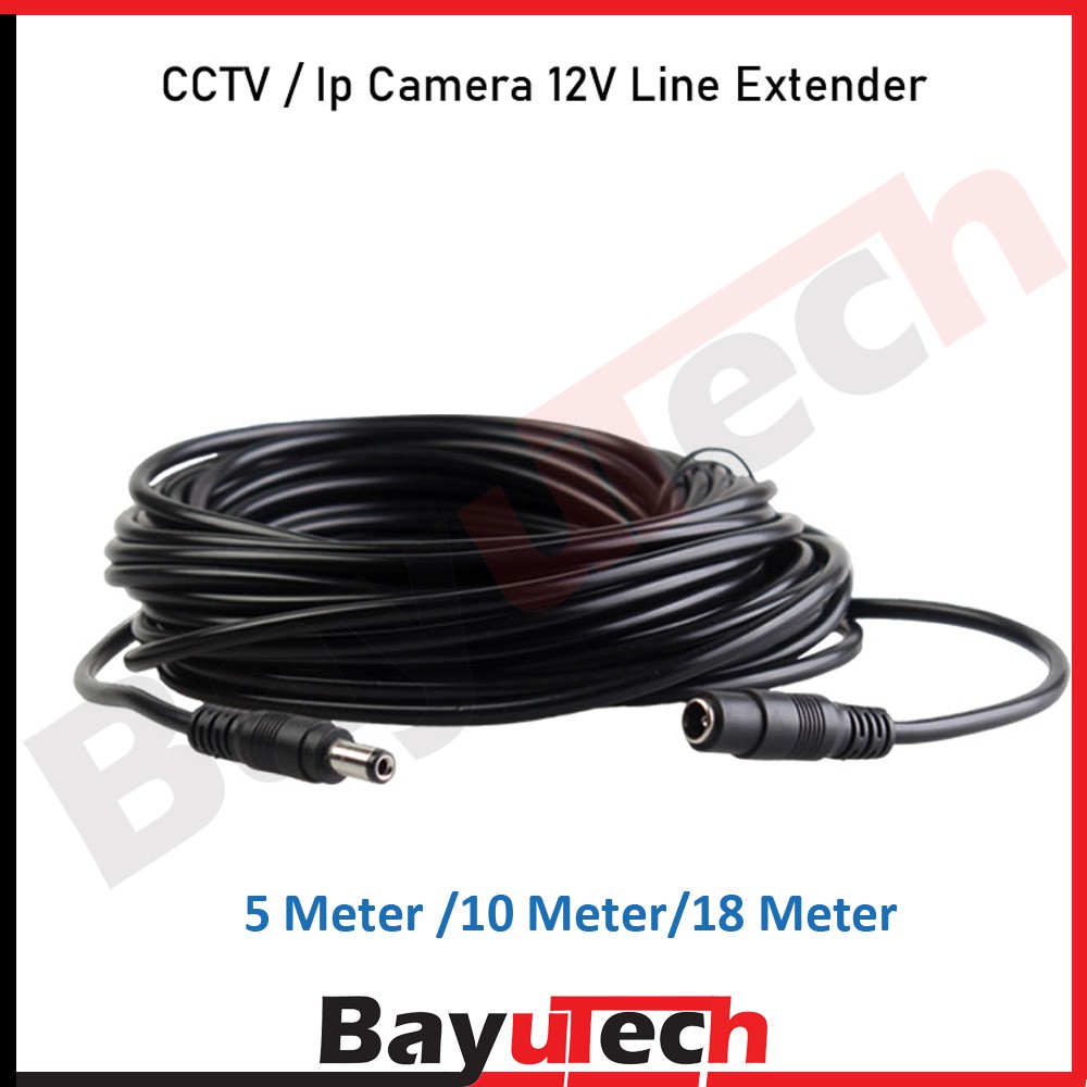 5/10/15/18m 12V DC Extension Cable 5.5mm*2.1mm Male Female Power Cord