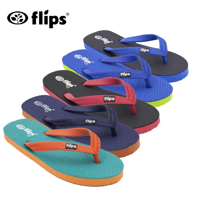 [BY FLIPS] Flips Unisex Standard Strap Rubber Flip Flops in 6 two-tone ...