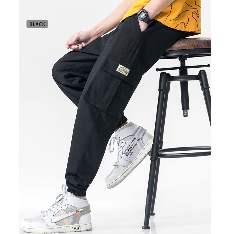 straight leg cargo sweatpants