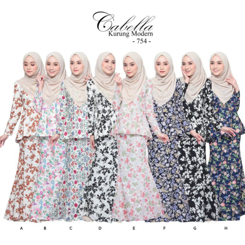 Cabella Kurung Moden Mini Kurung Floral Kurung Baju Raya Shopee Singapore