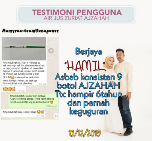 Shop Malaysia Pregnant With Zuriat Juice Ajzah Original From Hq Free Gift Shopee Singapore