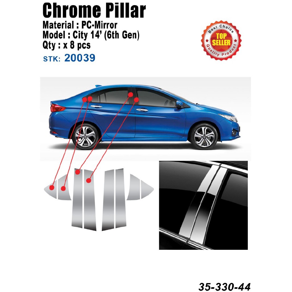 honda city chrome window trim