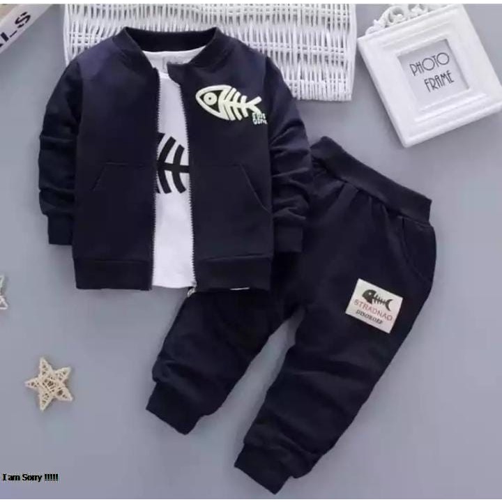 BAJU ANAK LAKI LAKI 1-5 TAHUN SETELAN JAKET 3 IN 1 ANAK LAKI LAKI TULANG IKAN PAKAIAN ANAK TERMURAH 