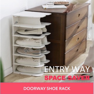 Doorway Entryway Compact Shoe Rack For Corner And Small Space Shopee Singapore