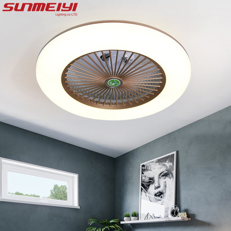 Sunmeiyi Ultra Thin Ceiling Fan With, Circular Ceiling Fan