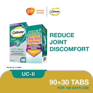 Image of CALTRATE Joint Health UC-II Collagen Supplement, 2X more effective vs Glucosamine & Reduce joint discomfort, 120 Tabs