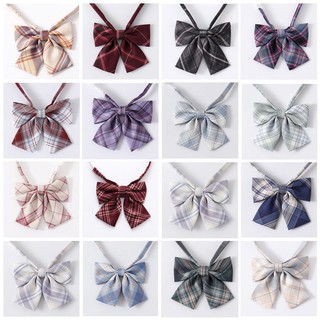 New Classic Plaid Bow Tie Japanese School Girls JK Uniform Cute Bowknot Necktie