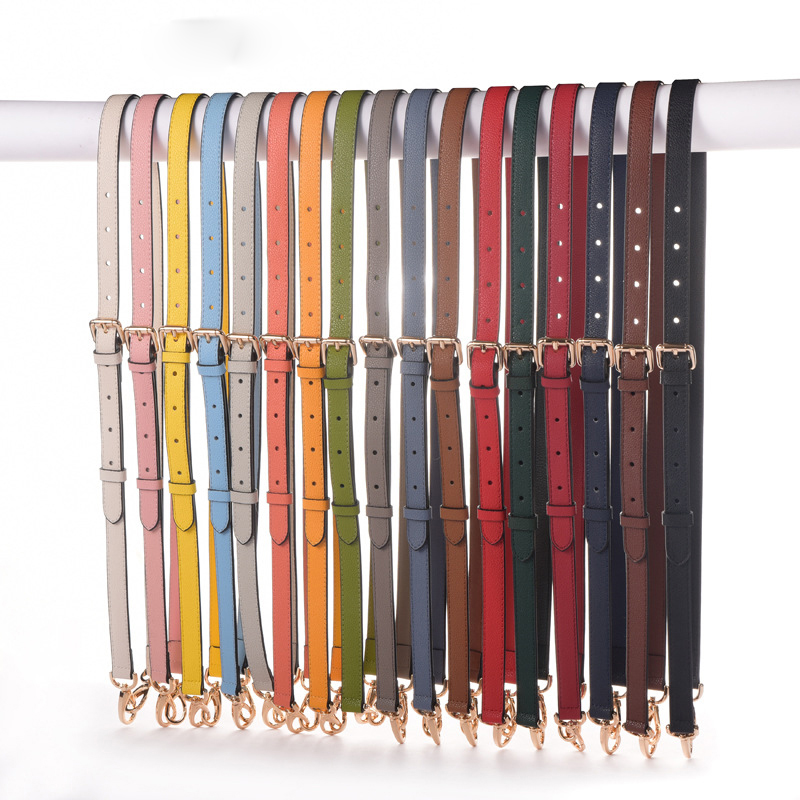 Genuine Leather Bag Strap Replacement Adjustable Thin Shoulder Straps