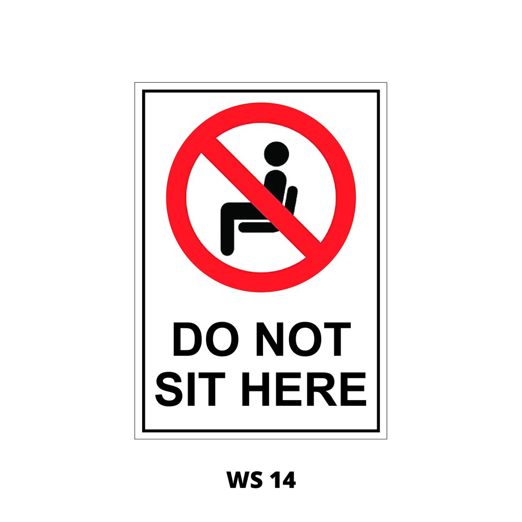 Social Distancing Sticker 1pc Please Do Not Sit Here Avoid Close Contact Please Maintain Social Distance Shopee Singapore