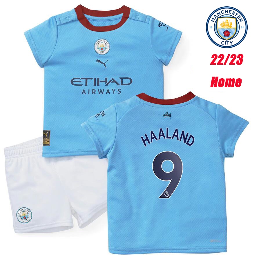 Manchester City 202223 Home children's jersey HAALAND soccer jersey