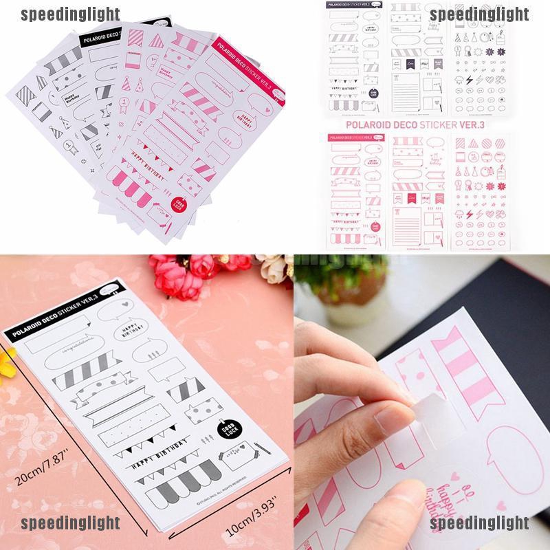 6Pcs Retro DIY Calendar Paper Stickers for Scrapbooking Diary Planner Sticky FO 
