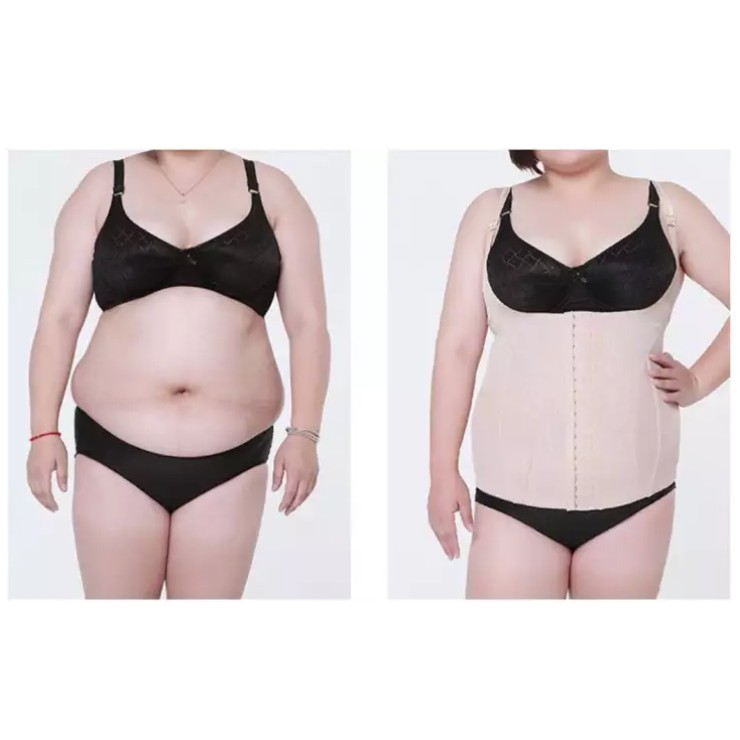 Plus Size 6 Hooks Steel Bone Waist Trainer Vest Corset Shapewear Bengkong Girdle Shopee Singapore
