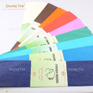 5Pcs 65x50cm Flower D cor Craft Long Crepe Colour Wrapping 