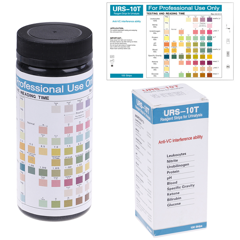 Fcsg Urs 10t 100strips Urinalysis Reagent Test Paper 10 Parameters Urine Test Strips Cool Shopee Singapore