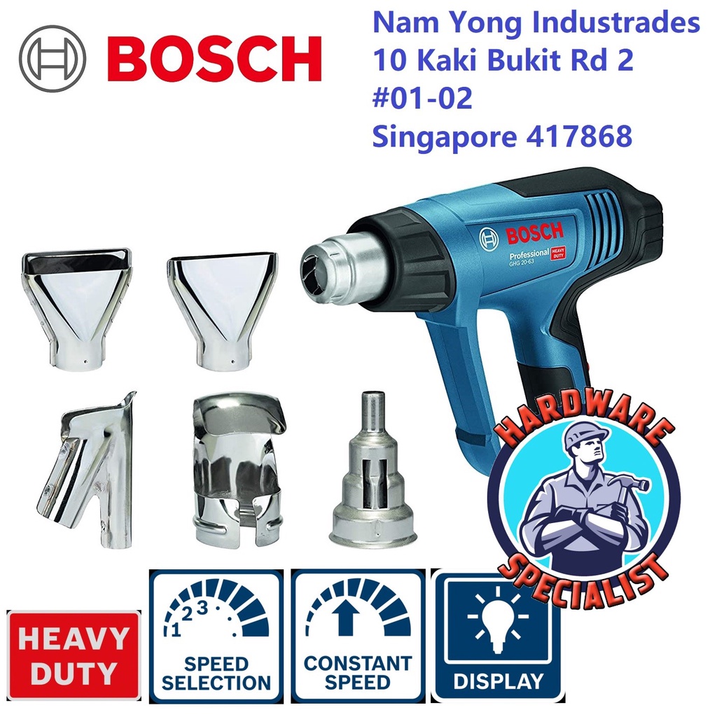 Bosch GHG 2063 KIT Professional Digital Heat Gun (Digital Reading