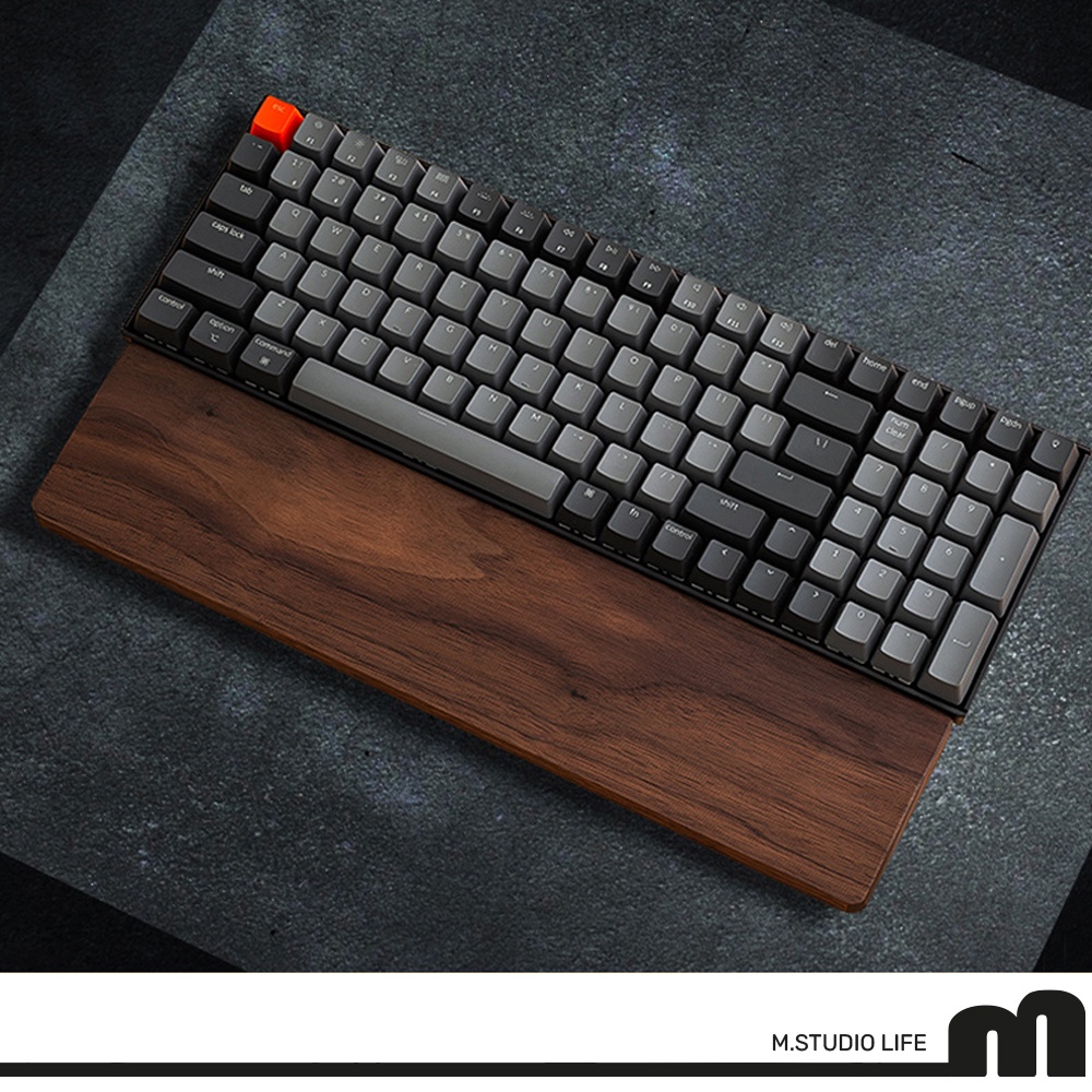 Mechanical keyboard palm support walnut wooden wrist pad for gaming and