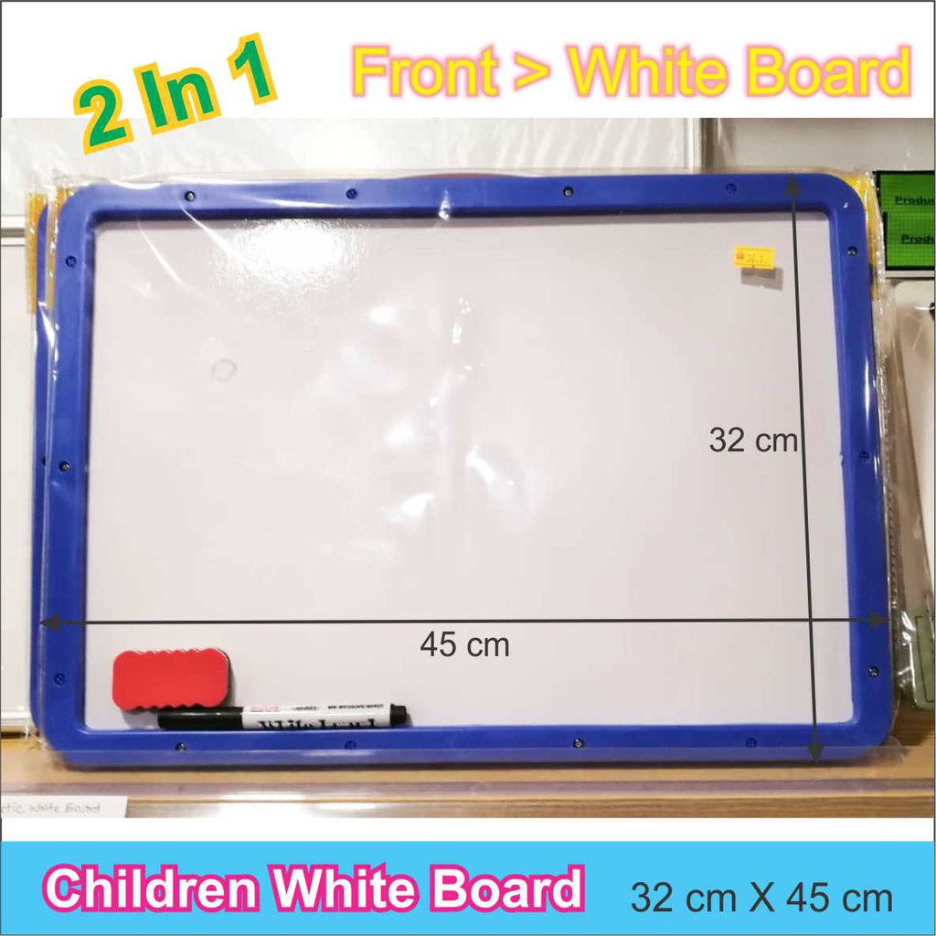 2 In 1 Children Whiteboard Puzzle 32 Cm X 45 Cm Study White Board Papan Putih Kanak Kanak Shopee Singapore