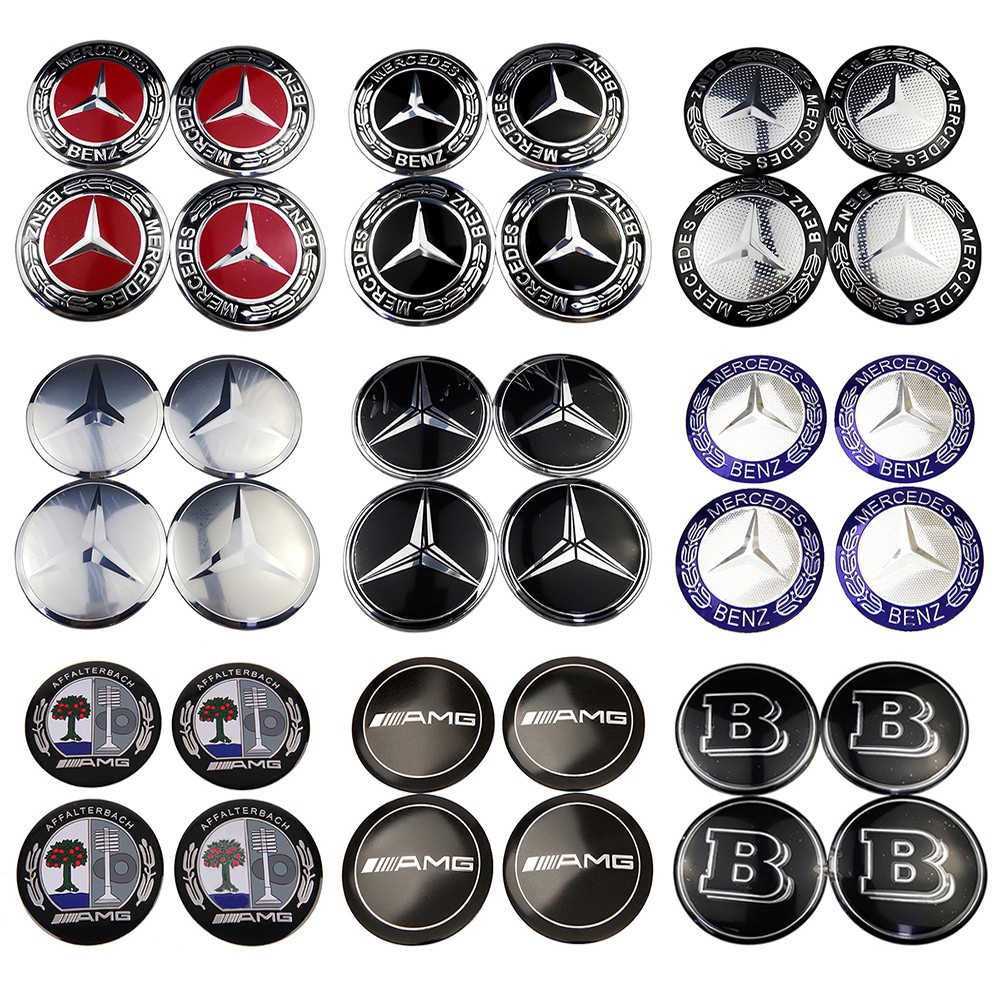 4pcs Car Wheel Center Hub Cap Sticker Cover Metal Case 56mm Auto Car