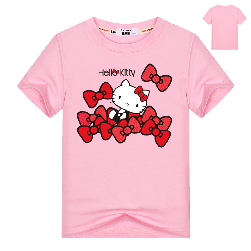 Hello Kitty Girls' Tee Happy Birthday Little Girl T-Shirt Summer Short ...
