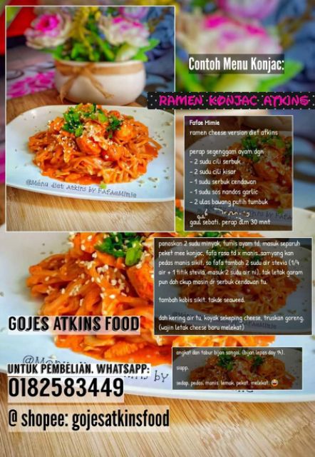 Kurus The Konjac Food Lulus Fasa 1 Diet Atkins Shopee Singapore
