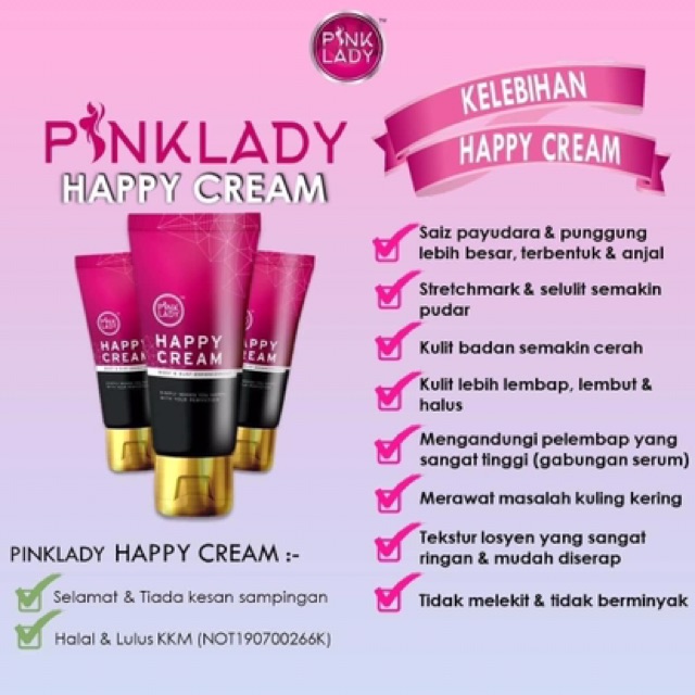 Happy Cream Losyen Original Pink Lady Shopee Singapore