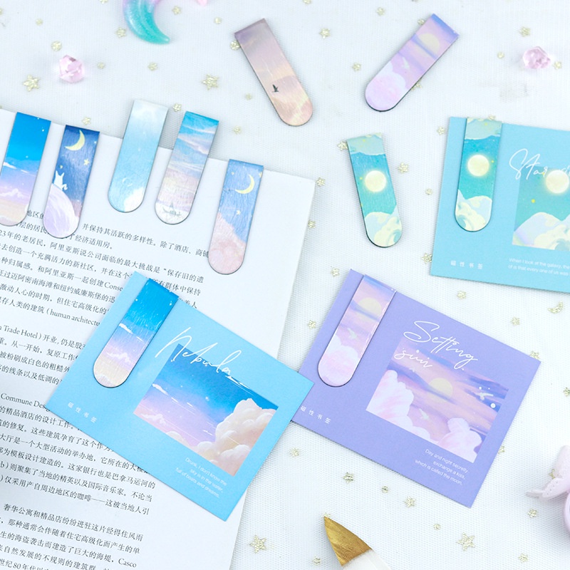 Bookmark Aesthetic Oil Painting Personalized Bookmark Paper Clip Bookmark 1pcs